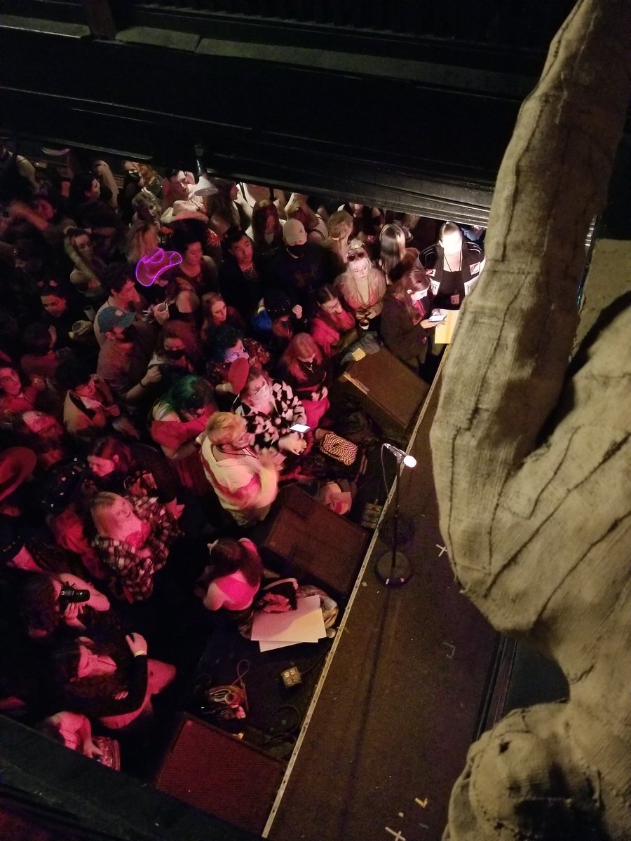 Kathy_Geiss's tweet photo. I don't normally take pictures at shows which is fine except that this is the only shot I have from seeing Chappell Roan at Subterranean in 2023 https://t.co/drsK5TGoXC