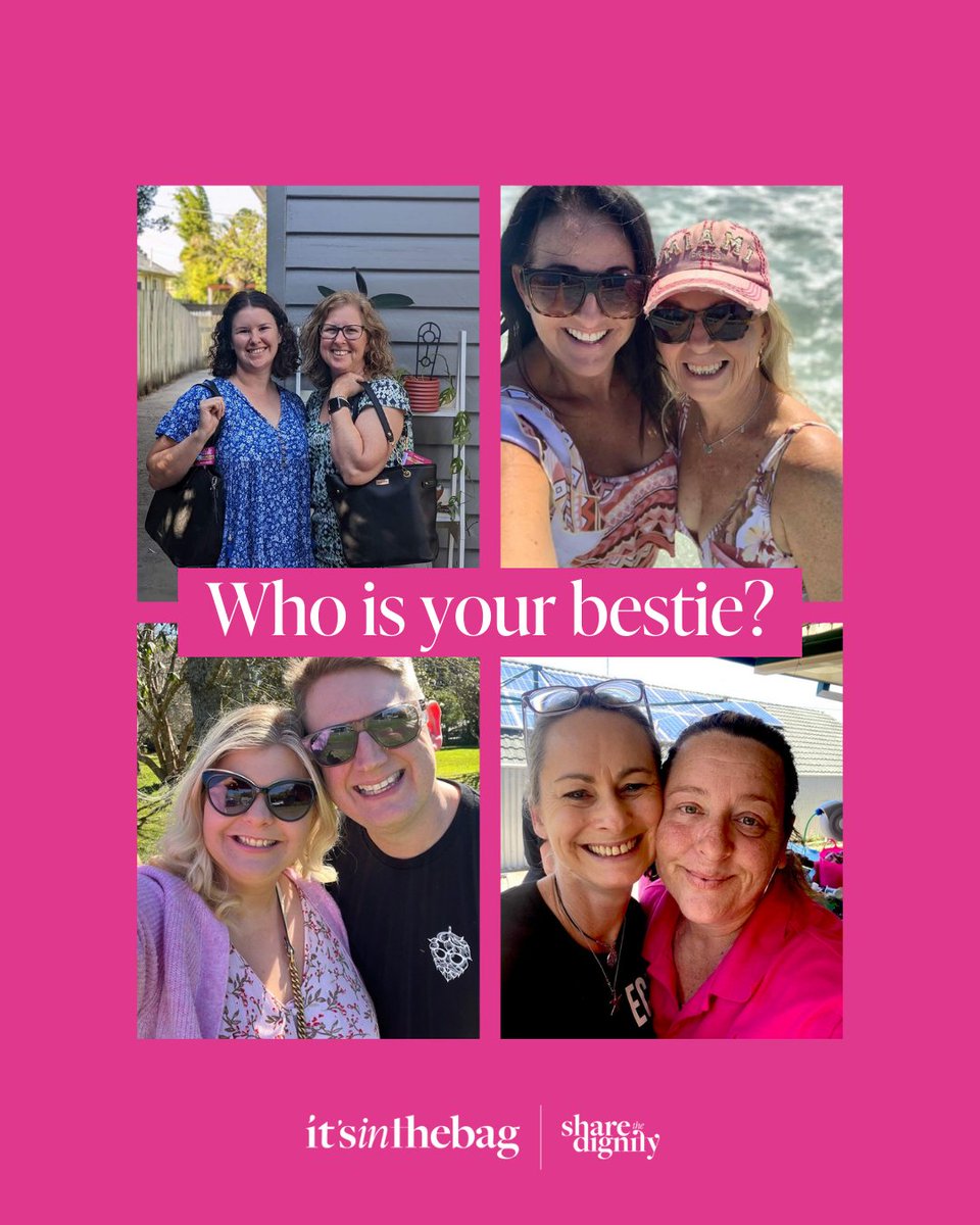 Guess what? October 10 is National Best Friend Day! And this year, it lands on a Thursday—hello, late-night shopping! The perfect excuse to grab your bestie, hit the shops, and plan that catch-up to put together your It's in the Bag donation! 
sharethedignity.org.au/bestiebag