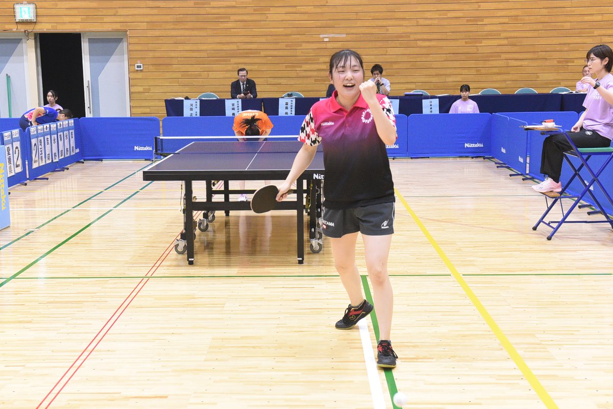 worldtt's tweet photo. #SAGA2024国民スポーツ大会  
 ●成年男女子 ３回戦
 埼玉県 ３−2 愛媛県  
永野、吉岡の２枚カットを擁する埼玉県が５番までもつれる激戦の末に愛媛県を下して準々決勝進出を決めた。
#卓球 #卓球王国 https://t.co/oh0AsqCn1o