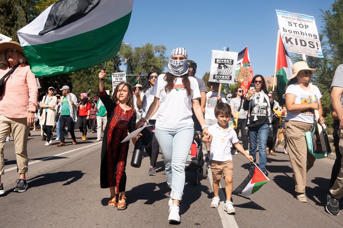 HumanizingStory's tweet image. October 5th was a international Day of action for palestine. In #Denver hundreds gathered and took to the streets to protest against the ongoing genocide in #Gaza and other parts of #Palestine

@Denver_PSL