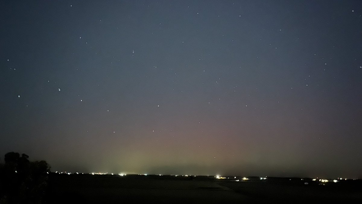 Seeing a little bit of northern lights from the north edge of Blair.
