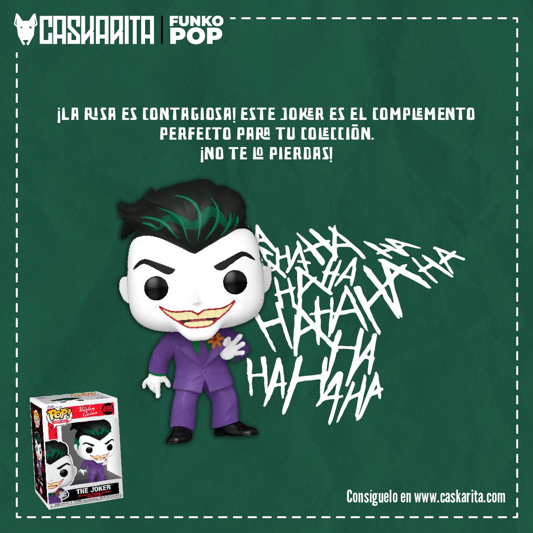 🃏💥 ¡El dúo más perro loco ya está aquí! 

Los Funko Pop del Joker y Harley Quinn listos para llevar el caos a tu colección. 🖤❤️

¡Qué las risas no falten, carajo! 😜

Pide el tuyo en caskarita.com