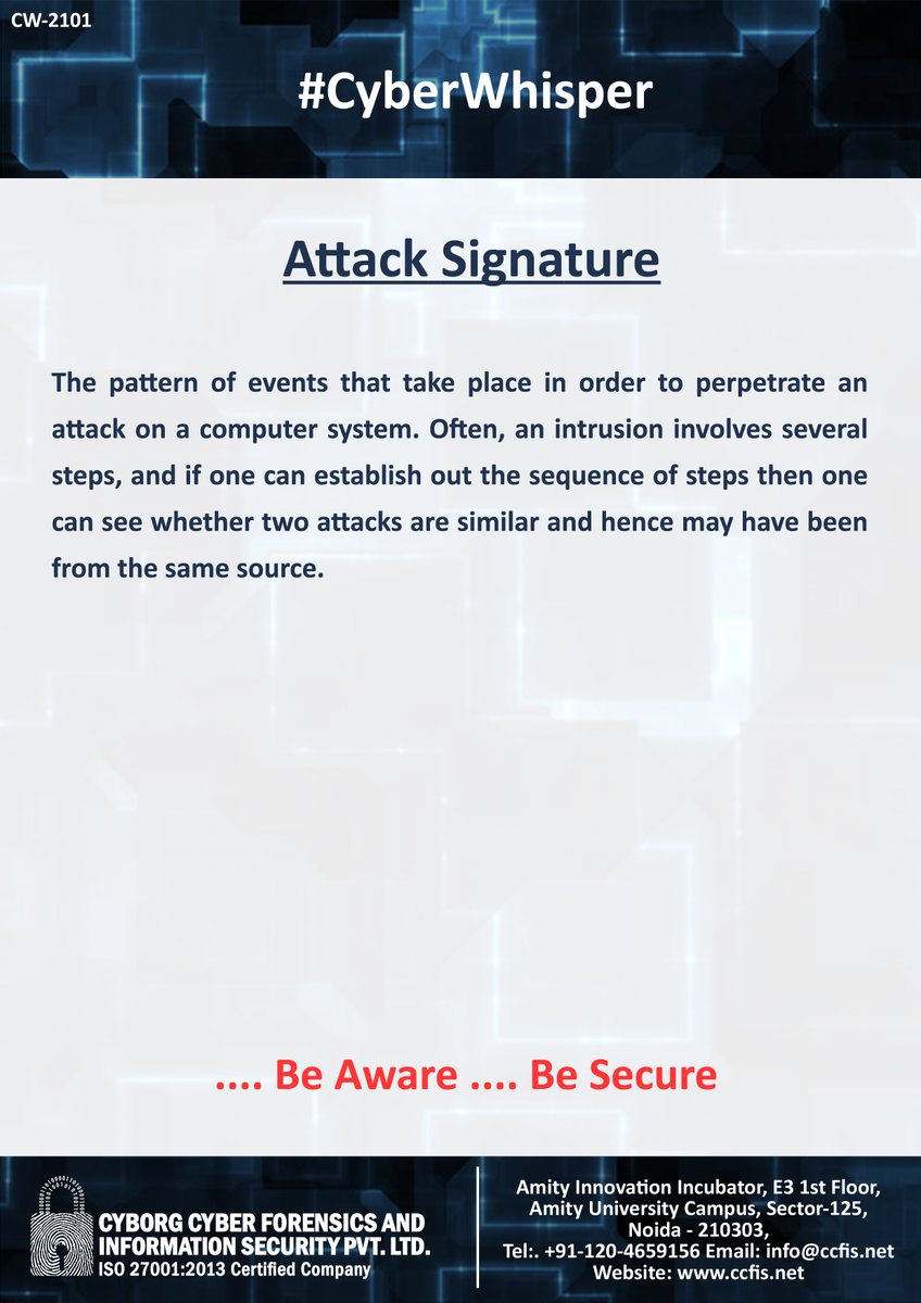 ccfis's tweet photo. #CyberWhisper #CyberSecurity #AttackSignature https://t.co/JgzOFjxpyB