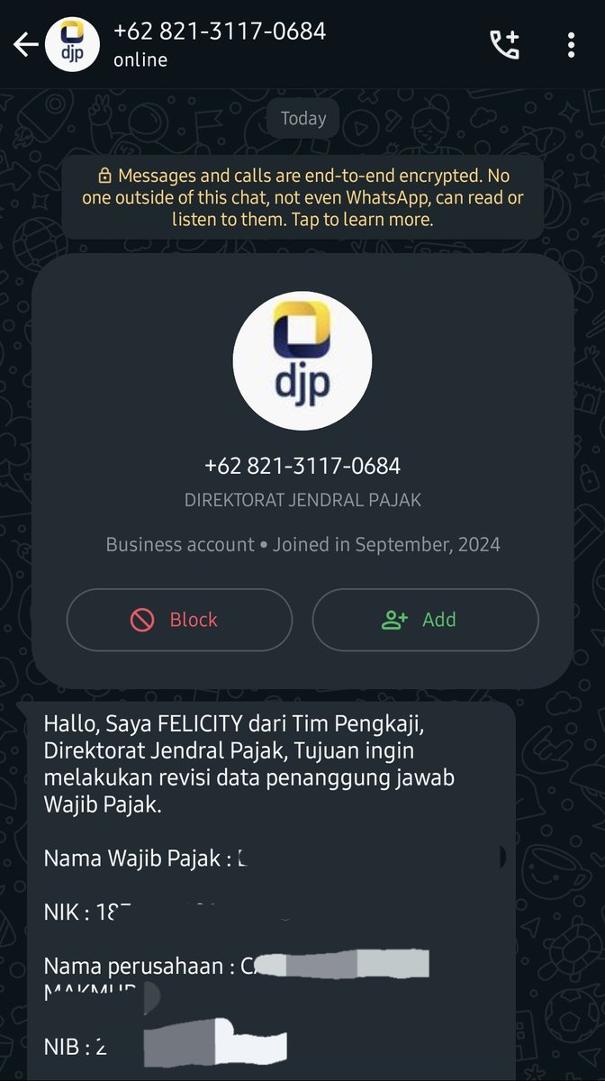 Barryarga's tweet photo. @kring_pajak @DitjenPajakRI saya barusan ditelpon dan diminta konfirmasi tapi ngga yakin, tapi data saya bener semua. Bener ngga nih https://t.co/4eM6G69KxG