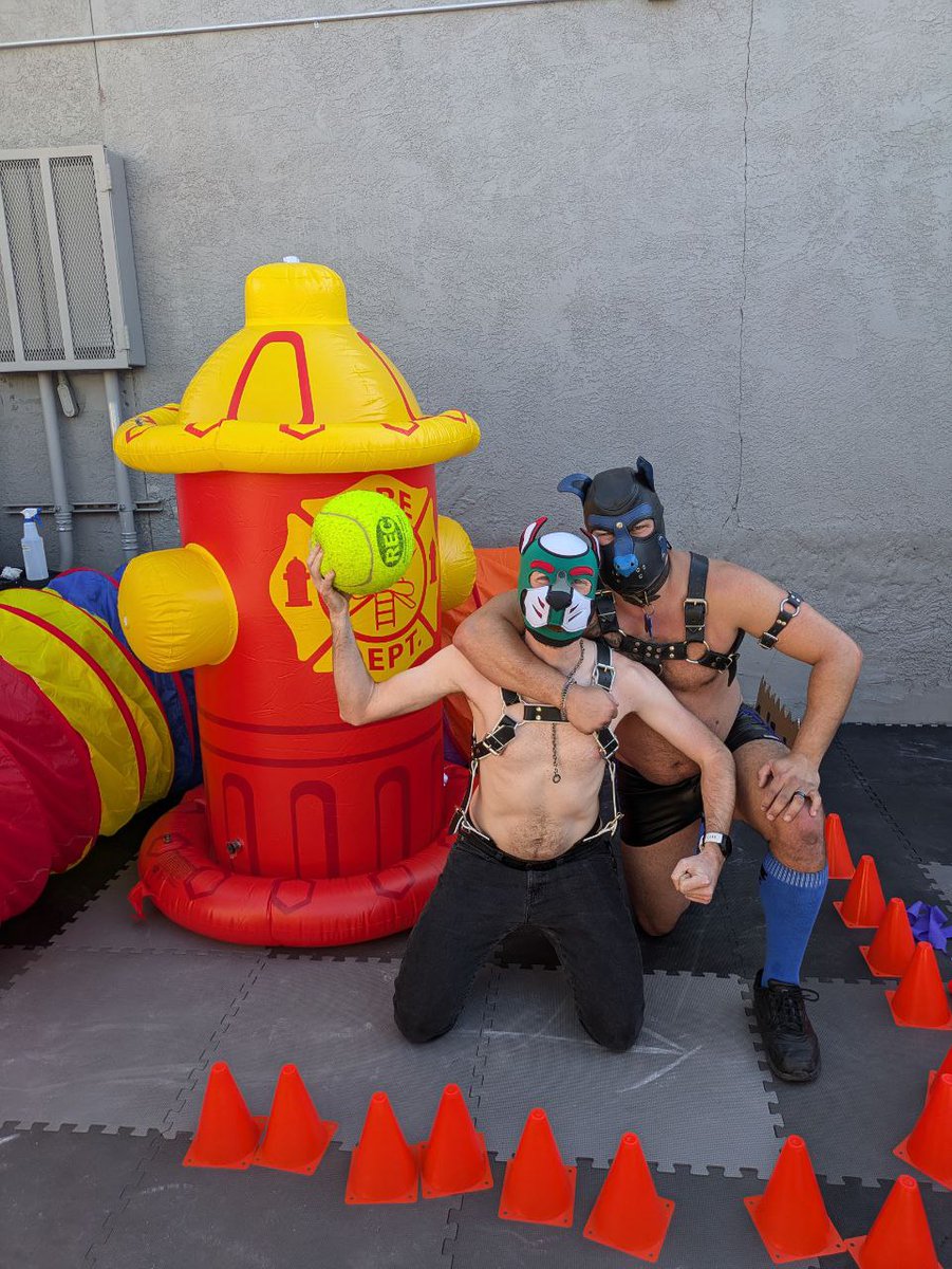 One happy pup 🐶 #SLCleatherpride