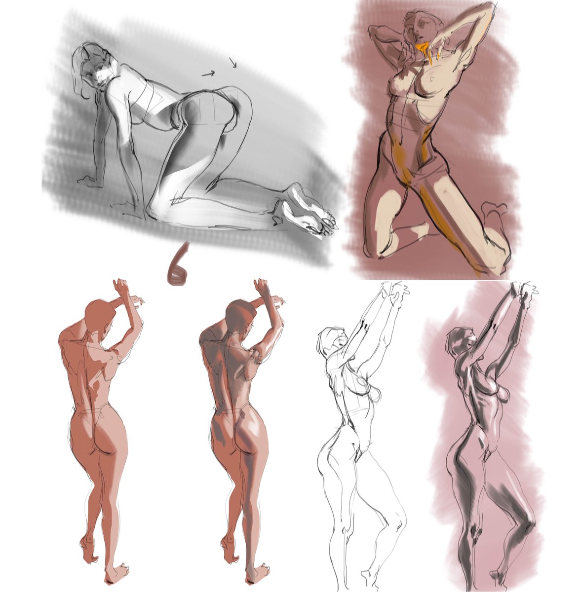 최근 누드크로키 한점~