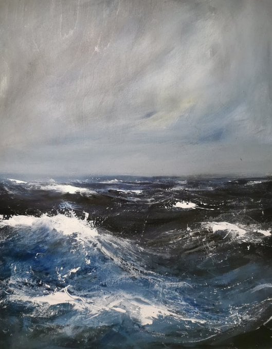 Storm, Irish Sea, 2020
by Welsh painter Sarah Evans #WomensArt