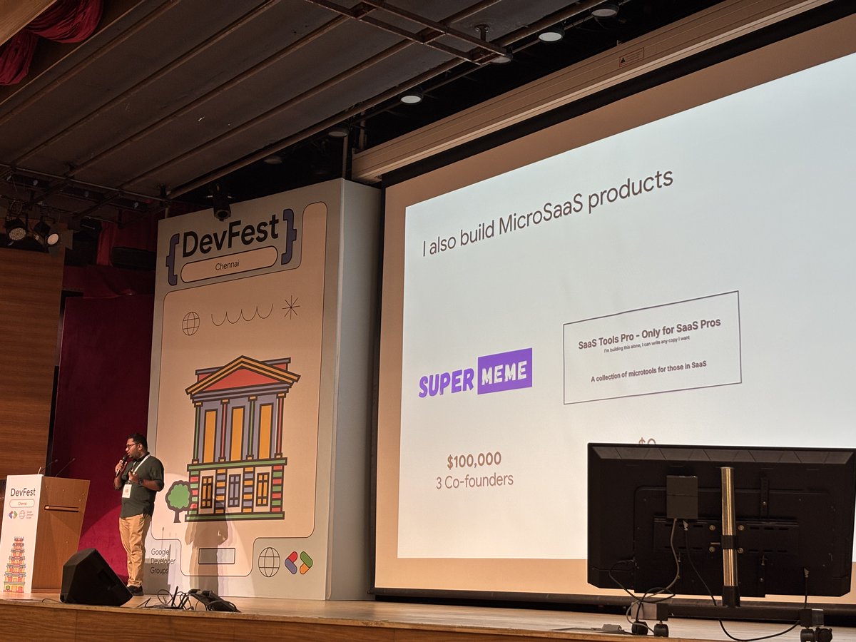 Harish 💙 (@theflutterboi) on Twitter photo Had a wonderful time on #DevFestChennai2024 and met amazing peoples.
From <a href="/msomuin/">Somasundaram M</a> answering our back to back question about KMM vs #Flutter, <a href="/karthik3030/">karthikeyan VK | MVP</a> explained a useful AI plugin for Playwright , Making AI smarter by <a href="/PriyaSridhara13/">Priya S</a>, to MicroSaaS by <a href="/yenceesanjeev/">Sanjeev NC</a> Had a wonderful time on #DevFestChennai2024 and met amazing peoples.
From <a href="/msomuin/">Somasundaram M</a> answering our back to back question about KMM vs #Flutter, <a href="/karthik3030/">karthikeyan VK | MVP</a> explained a useful AI plugin for Playwright , Making AI smarter by <a href="/PriyaSridhara13/">Priya S</a>, to MicroSaaS by <a href="/yenceesanjeev/">Sanjeev NC</a>