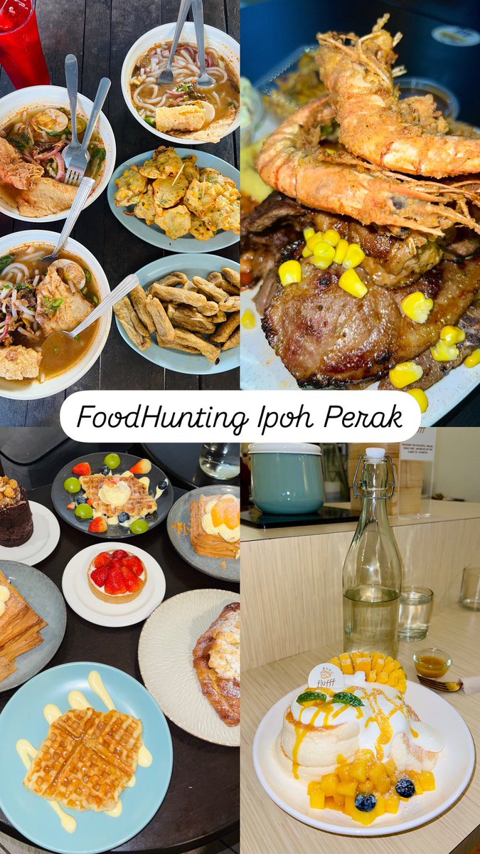 Balik semenanjung kali ini banyak kedai makan/cafe i pergi sekitar Ipoh. I hanya senaraikan kedai makan/cafe sedap i pergi ❤️

1) Mr Steak House
2) Laksa Lahat
3) Cloe
4) Sarapan Cikgu 2.2
5) Nifayyi
6) Ipoh Dimsum
7) Magical Beans
8) Ganteng
9) flurr
10) Ayam Goreng Ketagih