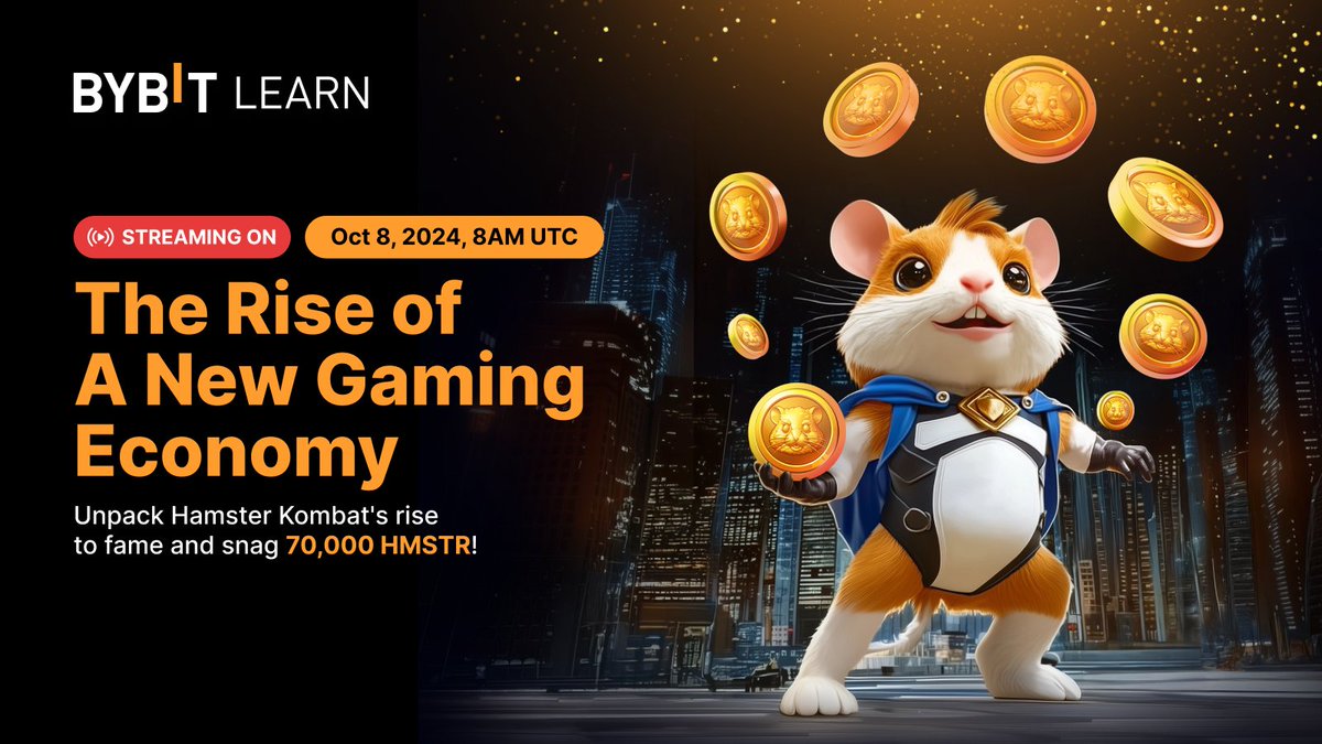 Ready for <a href="/hamster_kombat/">Hamster Kombat</a> Breakthrough: The Rise of A New Gaming Economy livestream?

🚀 Level up with insights into the new gaming economy and grab your chance to win 70,000 $HMSTR

📅 Live on Oct 8, 2024, 8AM UTC

Tune in here: i.bybit.com/eXKyabq