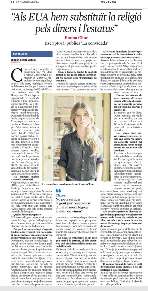 Carme Fenoll (@carmefenoll) on Twitter photo 📚 La BIBLIOTECA de... <a href="/GMarfanyN/">Gemma Marfany Nadal</a>, via <a href="/lluciaramis/">Llucia Ramis</a>
📙 'La convidada'/ Emma Clyne, <a href="/AnagramaEditor/">Editorial Anagrama</a>, via <a href="/begogomezurzaiz/">Begoña Gómez Urzaiz</a> #LV 📚 La BIBLIOTECA de... <a href="/GMarfanyN/">Gemma Marfany Nadal</a>, via <a href="/lluciaramis/">Llucia Ramis</a>
📙 'La convidada'/ Emma Clyne, <a href="/AnagramaEditor/">Editorial Anagrama</a>, via <a href="/begogomezurzaiz/">Begoña Gómez Urzaiz</a> #LV