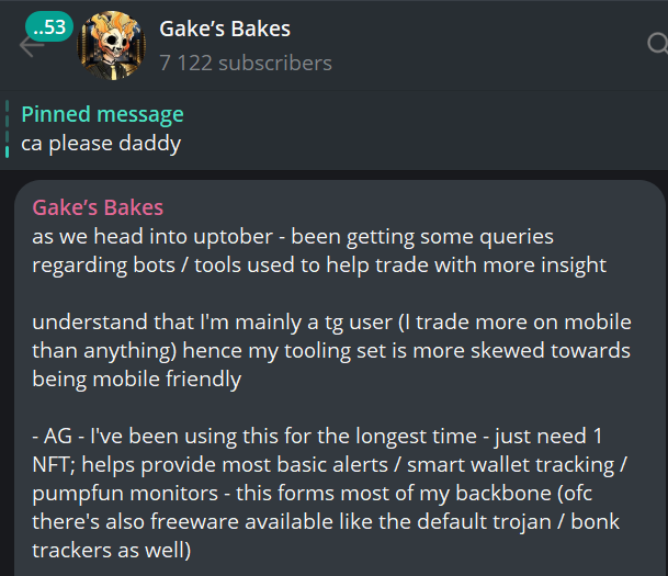 D0gTo's tweet photo. Can it be a coincidence that the top trader @Ga__ke  made $450K in the last 30 days trading memes, all thanks to @alpha_gardeners?🚜

If you're serious about gaining an edge in the trenches, AG is the secret weapon🖨️ https://t.co/pzcwAxbQFs