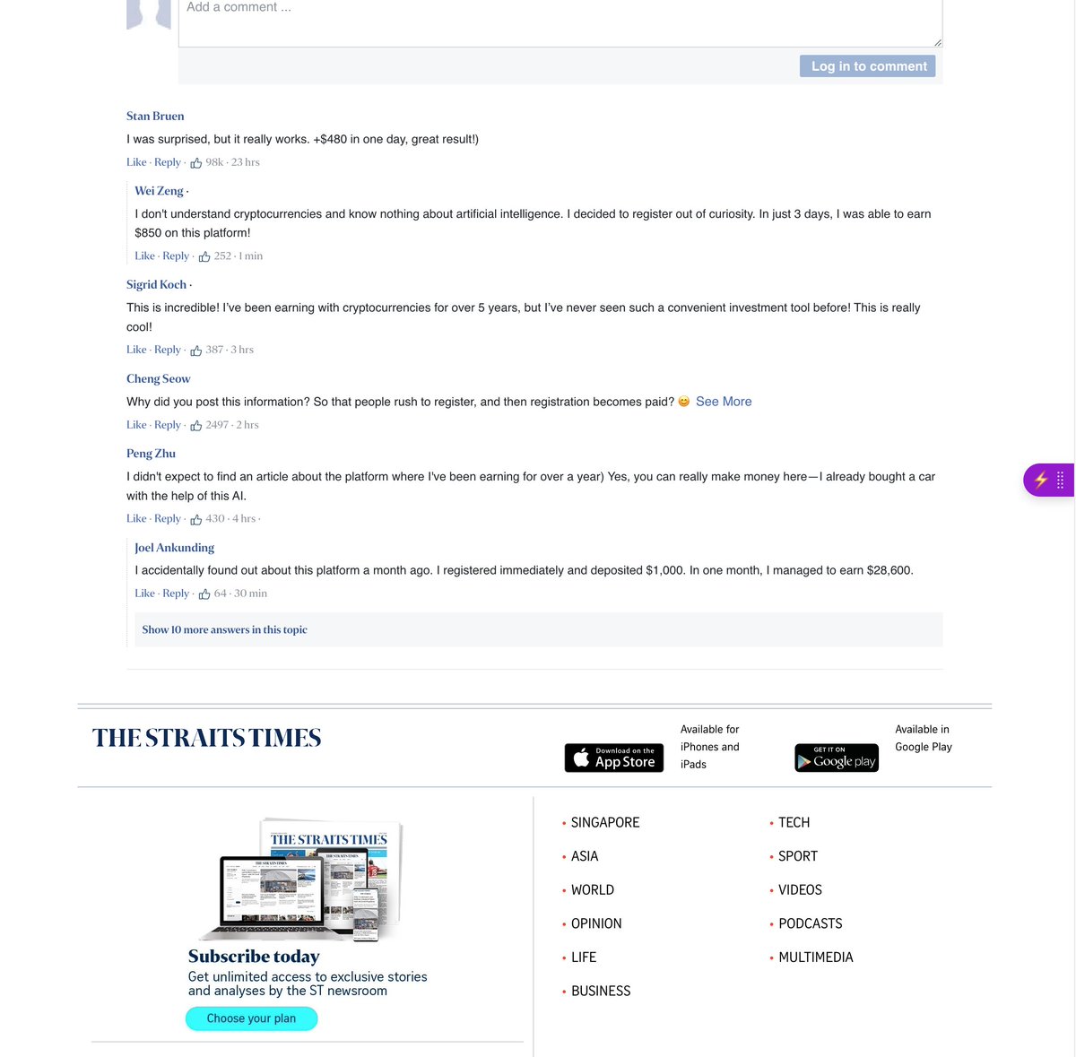 vandermyder's tweet photo. @straits_times Scammers are increasingly creating Straits Times look-alike websites to mislead the public.

Link - https://t.co/KGp6T8ULx7 https://t.co/AwzgJPTpFx
