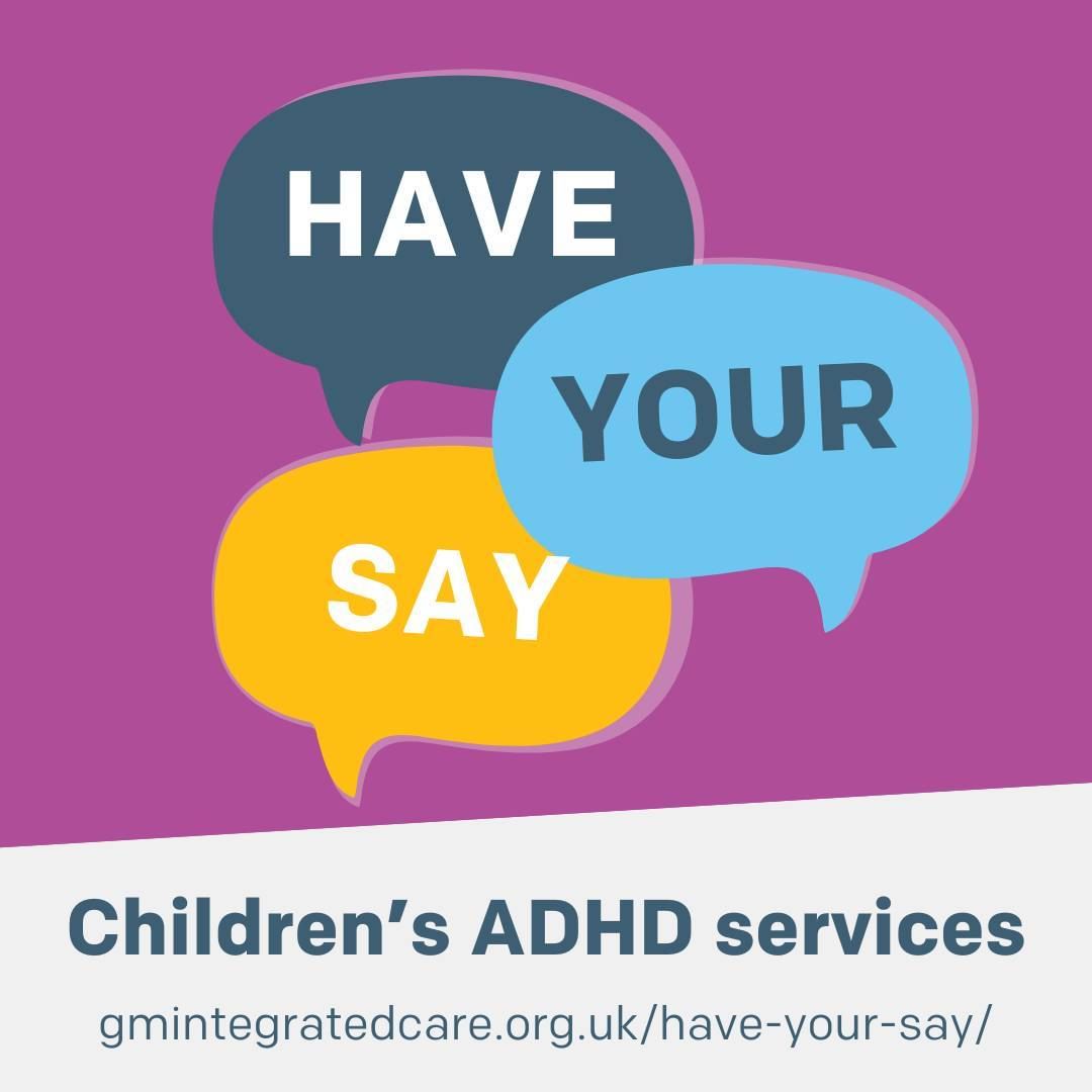 Healthwatch in GreaterManchester (@healthwatchingm) on Twitter photo NHS Greater Manchester is reviewing children’s ADHD services, and we want to hear from you! 💬 Share your experiences and thoughts on how services could improve.
Ways to get involved:
🔗 Visit their site
📩 DM us for the survey link
✉️ Email gmhscp.engagement@nhs.net
#NHS #ADHD NHS Greater Manchester is reviewing children’s ADHD services, and we want to hear from you! 💬 Share your experiences and thoughts on how services could improve.
Ways to get involved:
🔗 Visit their site
📩 DM us for the survey link
✉️ Email gmhscp.engagement@nhs.net
#NHS #ADHD
