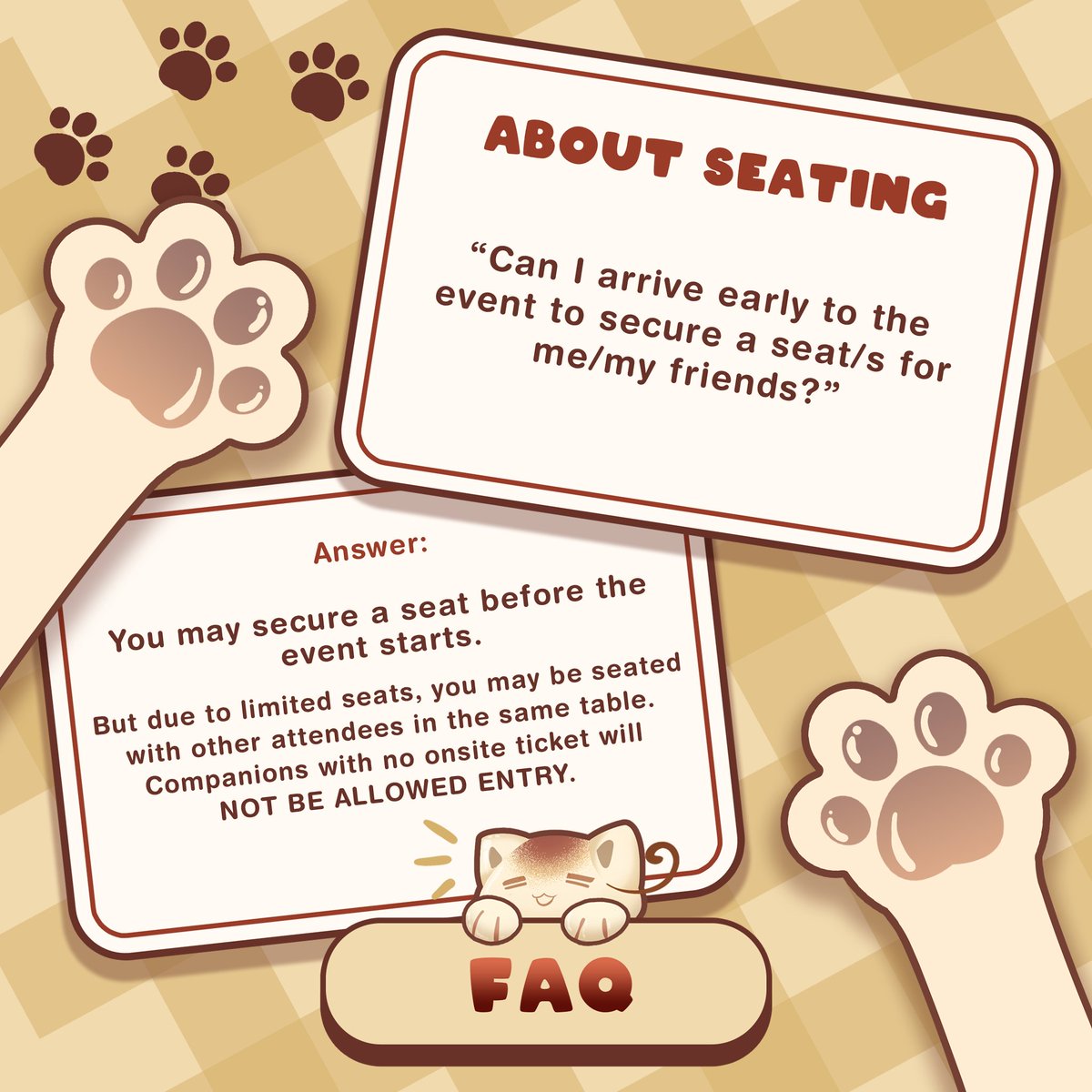 HetaDayPH's tweet photo. 🐾 𝐄𝐯𝐞𝐧𝐭 𝐅𝐀𝐐𝐬 𝐩𝐭. 𝟏  🐾
October is finally here, and we’re just less than 2 weeks away from the big event! 
Be sure to check out these FAQs to ensure you’re feline fabulous and all set for an unforgettable day!

#HetadayPH2024 #WorldConfurrence2024 https://t.co/qfIeQqxI6V