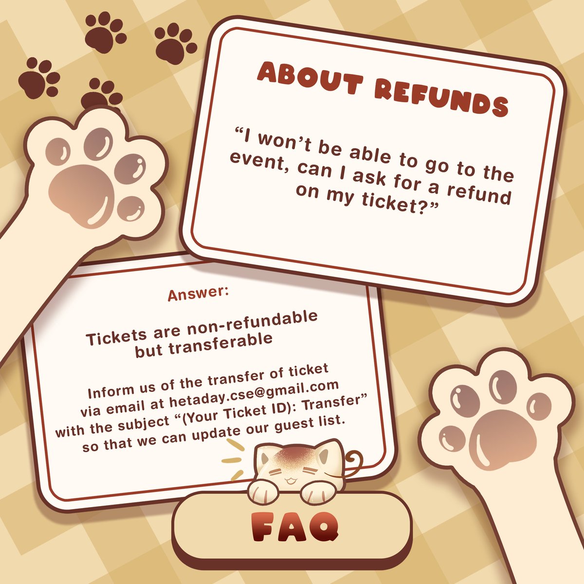 HetaDayPH's tweet photo. 🐾 𝐄𝐯𝐞𝐧𝐭 𝐅𝐀𝐐𝐬 𝐩𝐭. 𝟏  🐾
October is finally here, and we’re just less than 2 weeks away from the big event! 
Be sure to check out these FAQs to ensure you’re feline fabulous and all set for an unforgettable day!

#HetadayPH2024 #WorldConfurrence2024 https://t.co/qfIeQqxI6V