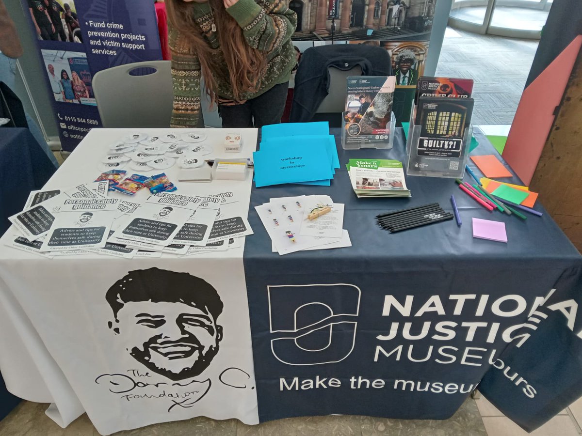 NJMLearning (@njmlearning) on Twitter photo This week we are taking part in <a href="/NottmTrentUni/">Nottingham Trent University</a> Safety & Wellbeing Fairs with <a href="/chlocasx/">ChloΓ« Castledine</a> from the Danny C Foundation.
Sharing safety tips, drinks covers, mindful workshops in an envelope and other goodies.
Clifton today, City tomorrow and Mansfield on Friday, 10-2pm This week we are taking part in <a href="/NottmTrentUni/">Nottingham Trent University</a> Safety & Wellbeing Fairs with <a href="/chlocasx/">ChloΓ« Castledine</a> from the Danny C Foundation.
Sharing safety tips, drinks covers, mindful workshops in an envelope and other goodies.
Clifton today, City tomorrow and Mansfield on Friday, 10-2pm