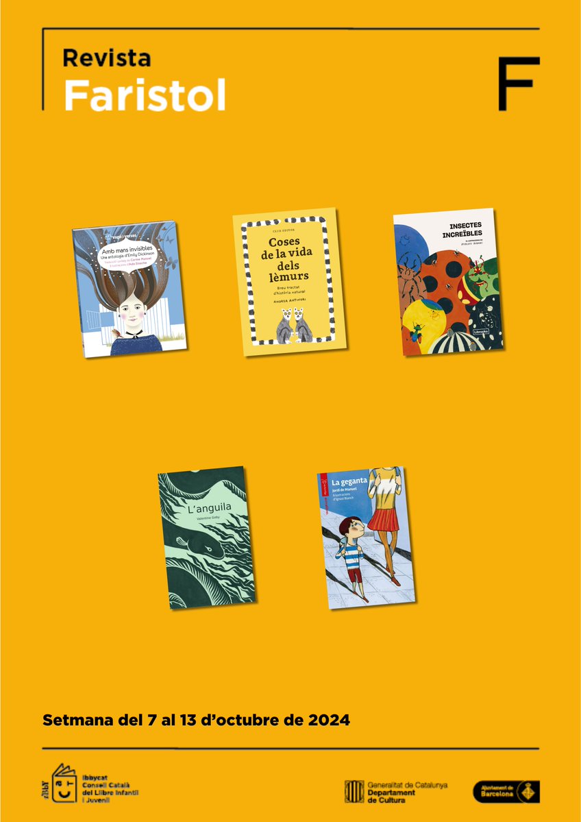 Comencem una nova setmana amb les crítiques de Faristol!

D'una banda, avui ens porten obres noves de grans autors clàssics i grans actuals: Emily Dickinson, Andrea Antinori, Jordi de Manuel, Ignasi Blanch... També un llibre de coneixements i una novel·la sobre l'assetjament. 
🧵