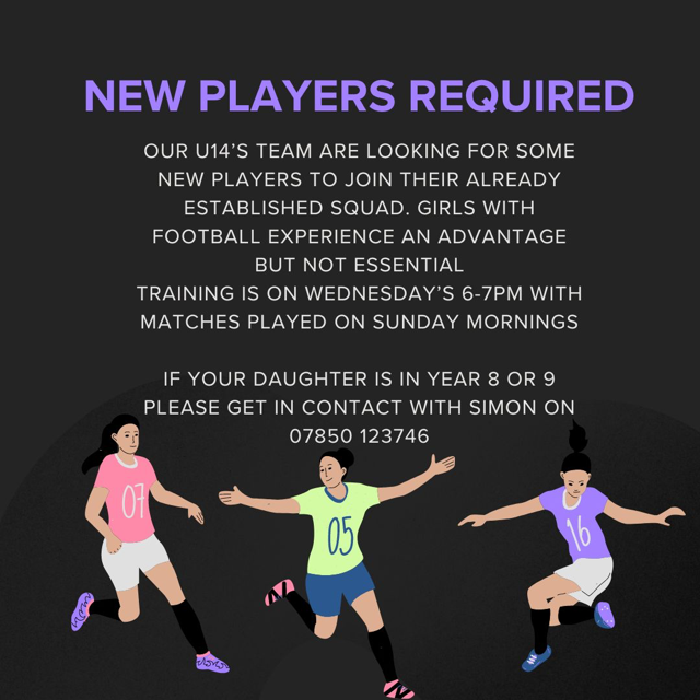 SuffolkFA's tweet photo. New players required at @Cops_FC Girls' Under-14s...

https://t.co/0kAv0jCpyt

#AThrivingLocalGame https://t.co/dgEQThYdph