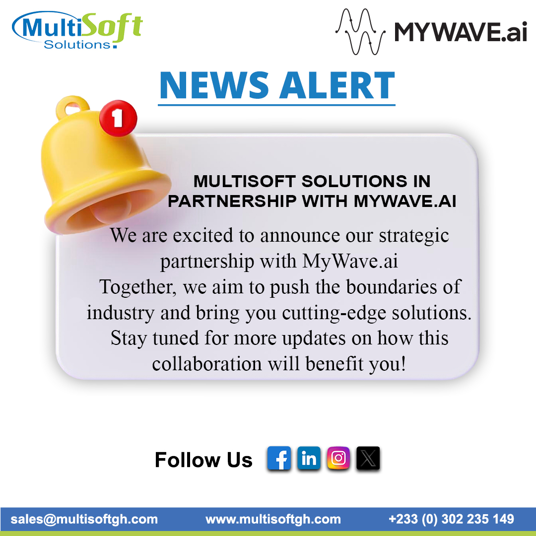 multisoftsolgh's tweet image. We are excited to announce our strategic partnership with MyWave.ai. Together, we aim to push the boundaries of industry and bring you cutting-edge solutions. Stay tuned for more updates.
#MultisoftSolutions
#MyWaveai
#SAPBusinessAI
#SAPBusinessOne