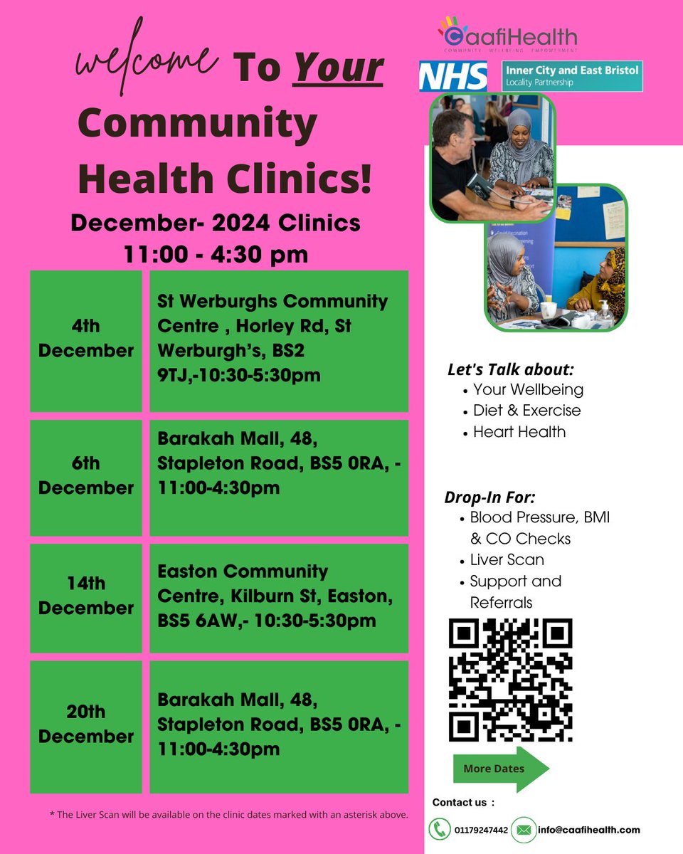 We’re running four community health clinics in December.
Just drop in and see us to test your:
Blood pressure
Blood sugar
Weight
Blood
carbon monoxide
Cholesterol
HbA1c
PSA
Vitamin D
#communityclinic #communityhealth #strongertogether #wellbeing #dietplan