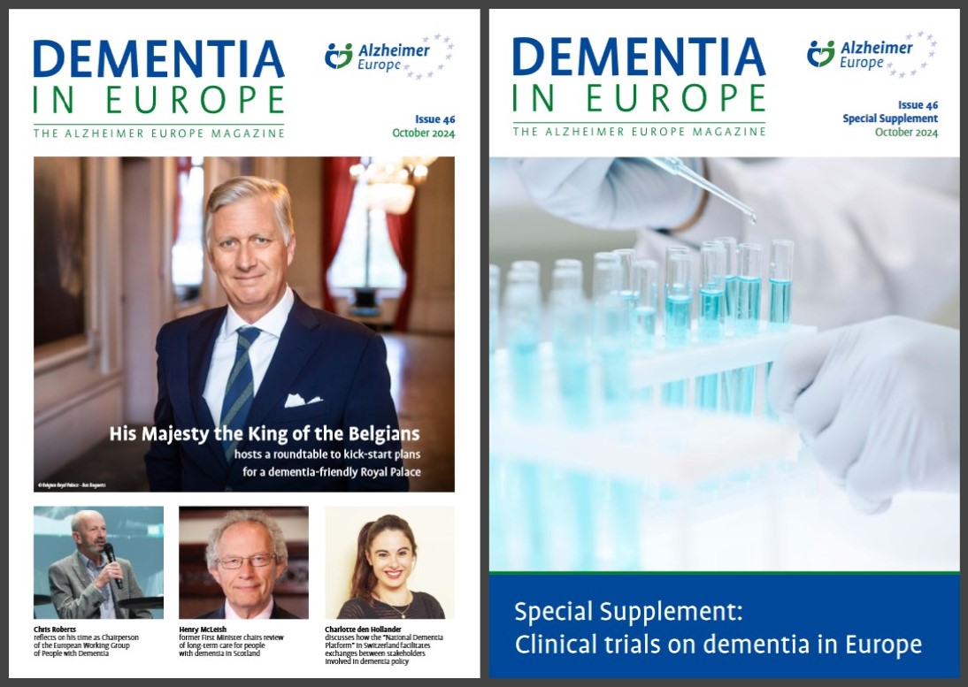 The 46th edition of #DementiaInEurope magazine is out together with a special supplement on #ClinicalTrials just in time to share with our delegates at #34AEC in Geneva. We hope you enjoy these new publications and our conference!
bit.ly/DementiaInEuro…
bit.ly/AE_ClinicalTri…