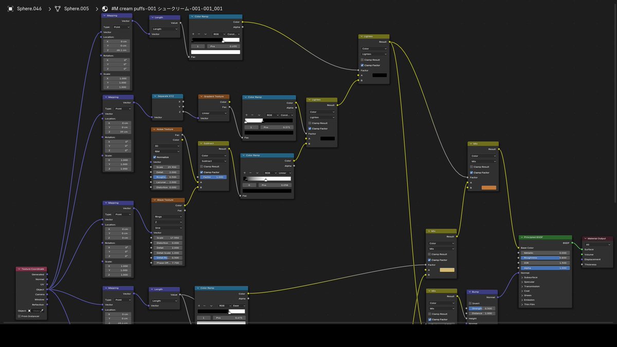 3dmanga's tweet image. #Blender #3Dviewer #b3d #procedual #node #Material
シュークリームの3Dモデルビューアーを公開しました。  ブログにBlenderで作ったマテリアル(ノードツリー)を公開しています。
3dmanga-maker.com/3dviewer_cream…
3DモデルはBoothで販売中です。
3dmanga.booth.pm/items/6147148