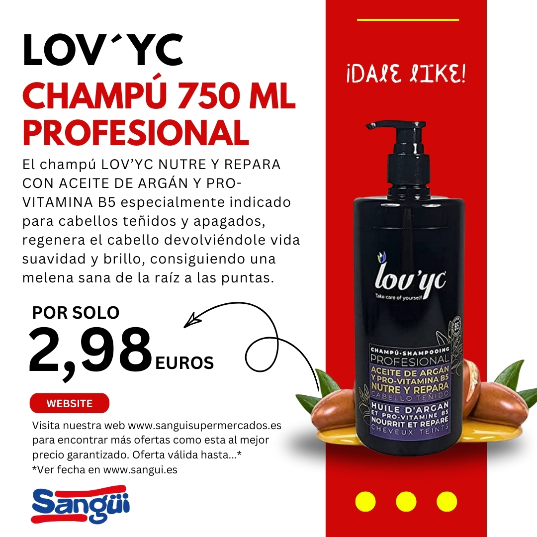 SuperSangui's tweet image. Nutre y protege tu cabello con la gama de champú y mascarilla de Lov´yc a un precio especial hasta el 09/10/2024 en sangui.es

#nutre #cabello #puntas #aceitedecoco #aceitedetsubaki #mascarilla #champu #pelo #cabello #encrespamiento #nutrientes #cabellosdañados