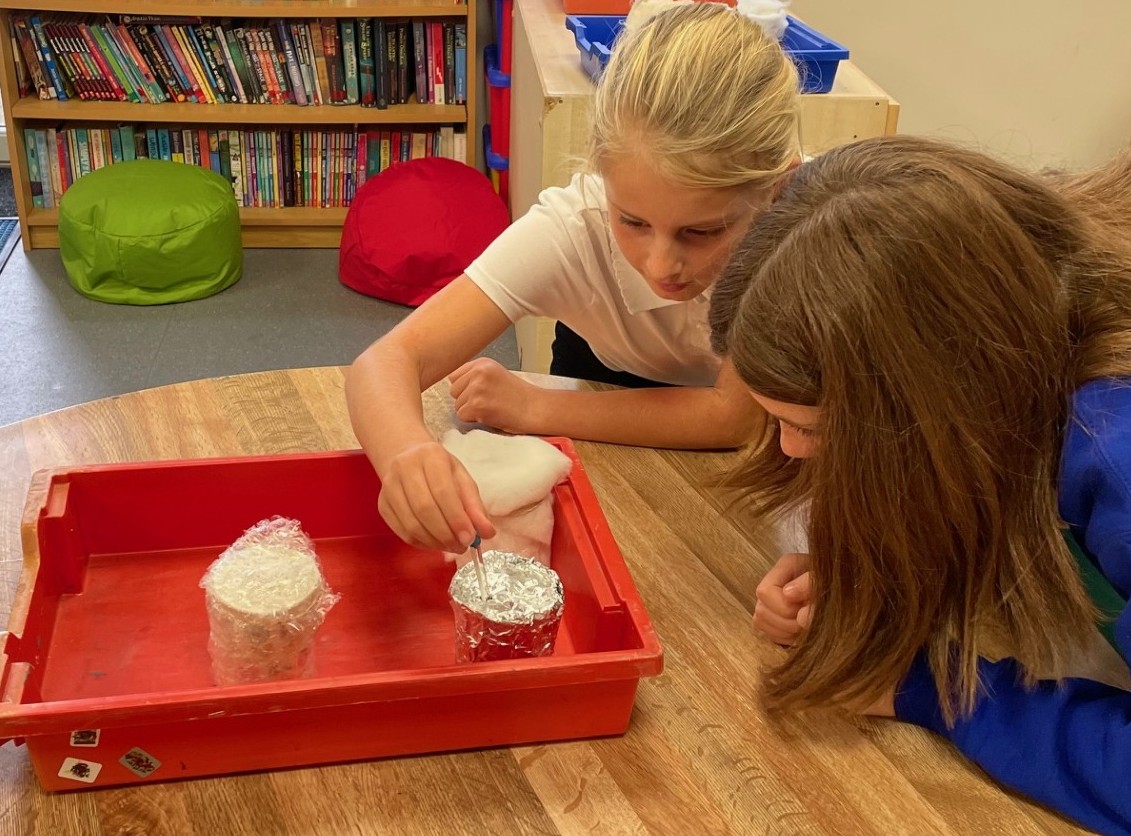 crowanschool's tweet photo. As part of their work on materials in science, the children in Crenver have been experimenting to discover which material is the best insulator. https://t.co/EpqLUPTTEk