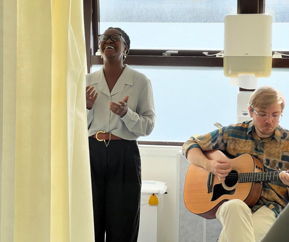 CUH Arts (@cuhartsnhs) on Twitter photo For #BlackHistoryMonth Yvonne Hercules performed popular songs on our <a href="/CUH_NHS/">Cambridge University Hospitals NHS</a> wards and at the Black History Month Event for staff. The day's highlights included patients singing along to Dreams by Fleetwood Mac and a member of staff dancing to Jolene by Dolly Parton! 💃 For #BlackHistoryMonth Yvonne Hercules performed popular songs on our <a href="/CUH_NHS/">Cambridge University Hospitals NHS</a> wards and at the Black History Month Event for staff. The day's highlights included patients singing along to Dreams by Fleetwood Mac and a member of staff dancing to Jolene by Dolly Parton! 💃