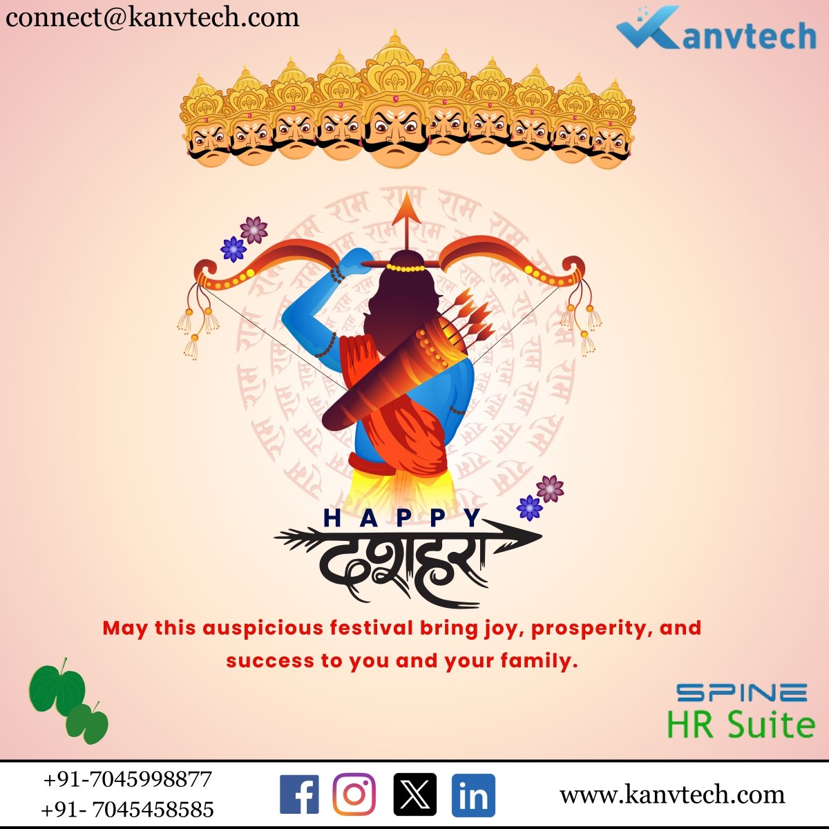 Kanvtech's tweet photo. May you have a happy and prosperous Dussehra!🌟May everyone achieve success, joy, and wealth during this celebration.🏹🎉

Know More: https://t.co/mLpq845opm

#HappyDussehra #DussehraCelebration #FestiveVibes #KanvtechGreetings #Dussehra2024 #Kanvtech https://t.co/qEi876z8ay