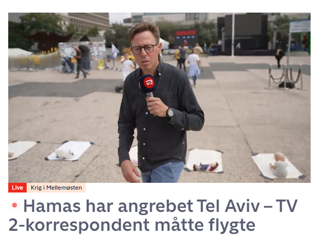 Rant starter:
Hvorfor er så mange afarter af den her historie (især på TV2). Det er da situationen fuldstændig uvedkommende, hvordan korrespondenten reagerer. Det er en mærkelig celebrity-tilgang til katastrofer og krig. Journalisten er IKKE historien. 
Rant over.