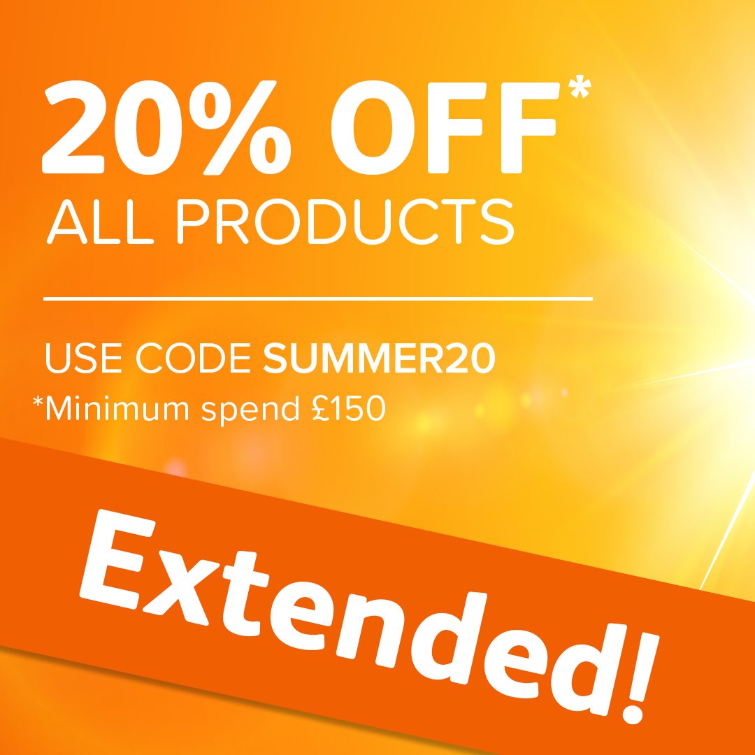 The Summer sun seems to have deserted us, so to bring you some joy, we'd extend our '20% off all products' promo! 

Shop now > Rompa.com

#bypopulardemand
#shopnow #shoponline #sensory #ASD #autism #alzheimers #senses #sensoryroom #snoezelen #Rompa