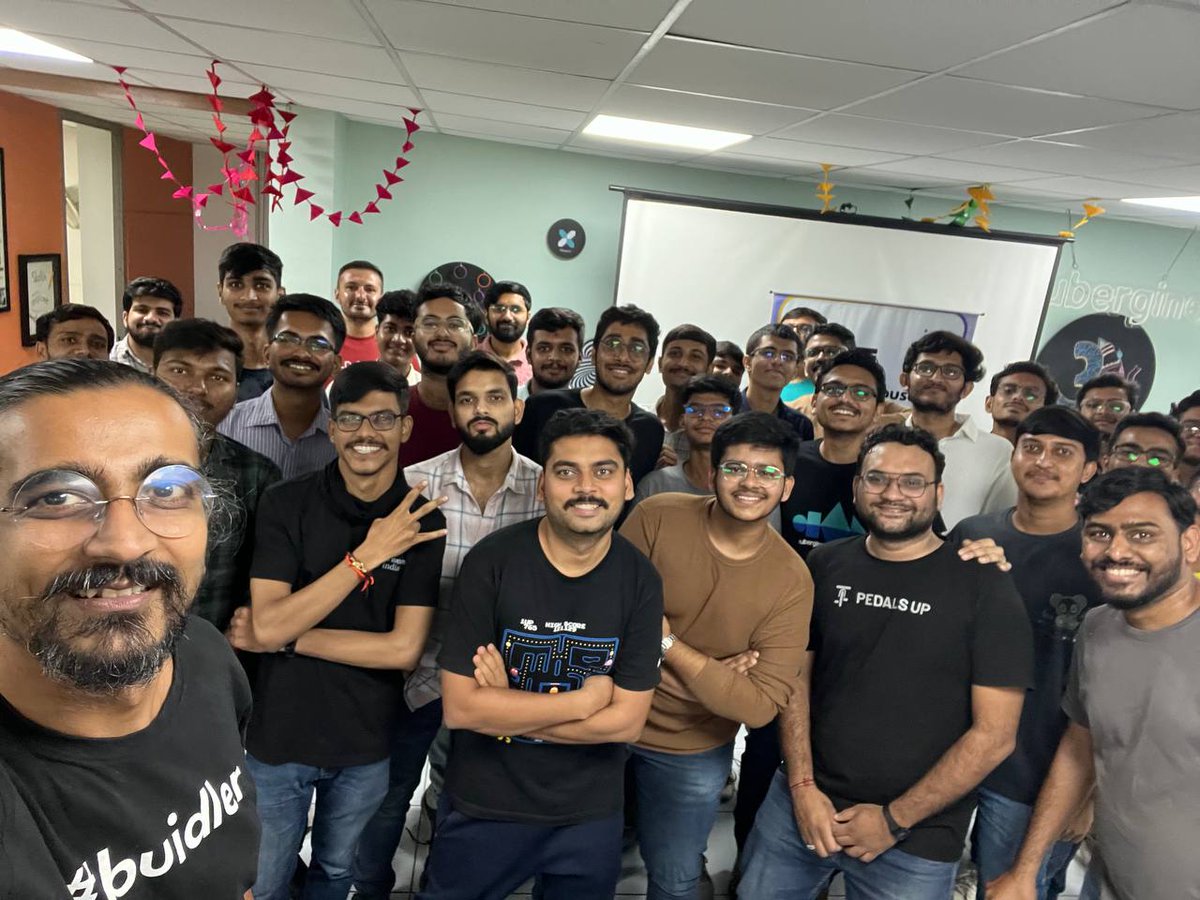 bhaiyo <a href="/base/">Base</a> hackathon was a blast 

thanks to <a href="/chinmaydoteth/">chinmay.eth</a>, <a href="/touringminded/">Jimish Parekh</a>, Harsh Shah for taking an amazing session explaining basics of web3 till deploying smart contract...

<a href="/founderhouse_/">Founder House</a> is going great thanks to <a href="/pareen/"></a>