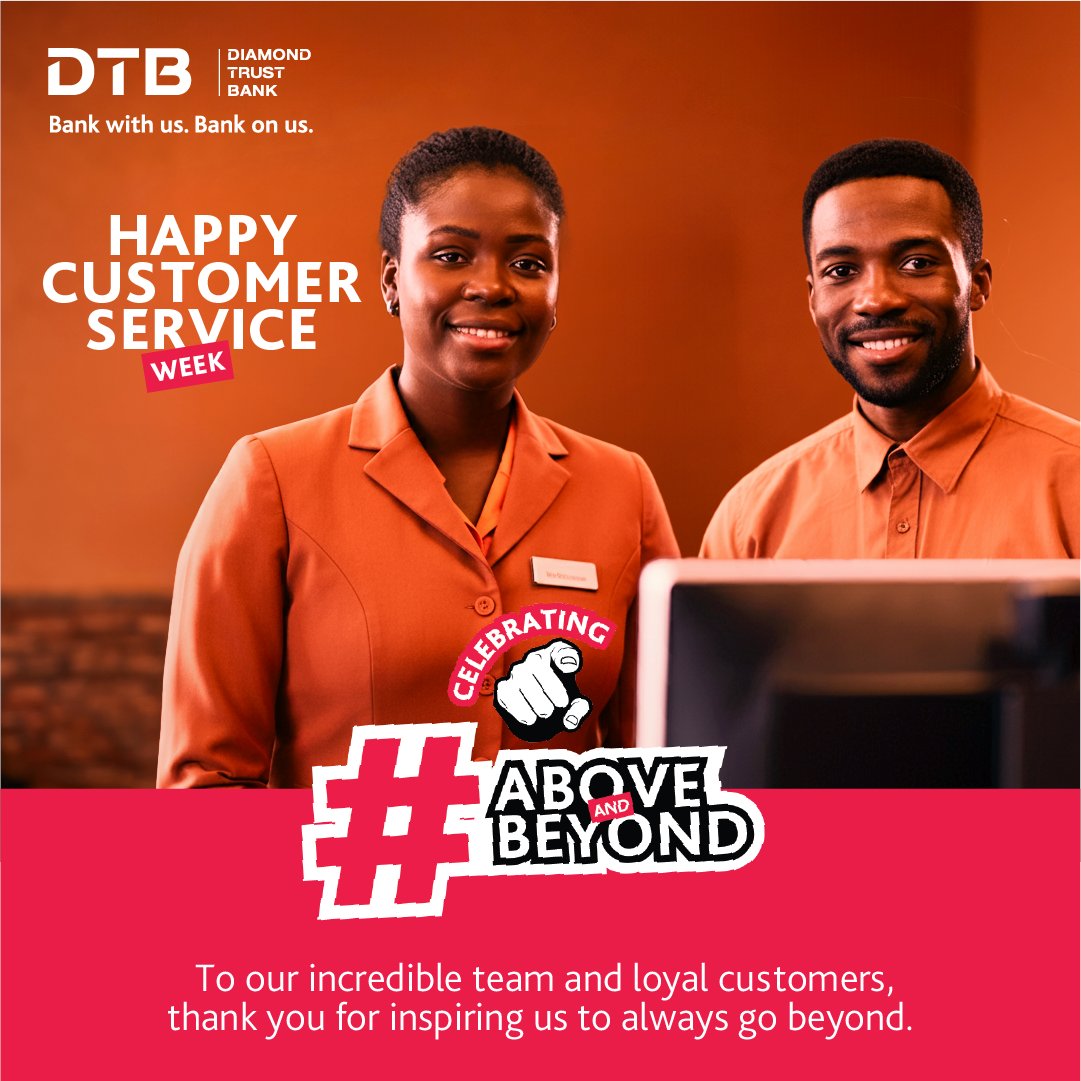 We are because you are! Happy Customer Service Week from us. Grateful for our customers and the amazing team behind them. #2024Csweek #Bankonus #Aboveandbeyond. ^Juma