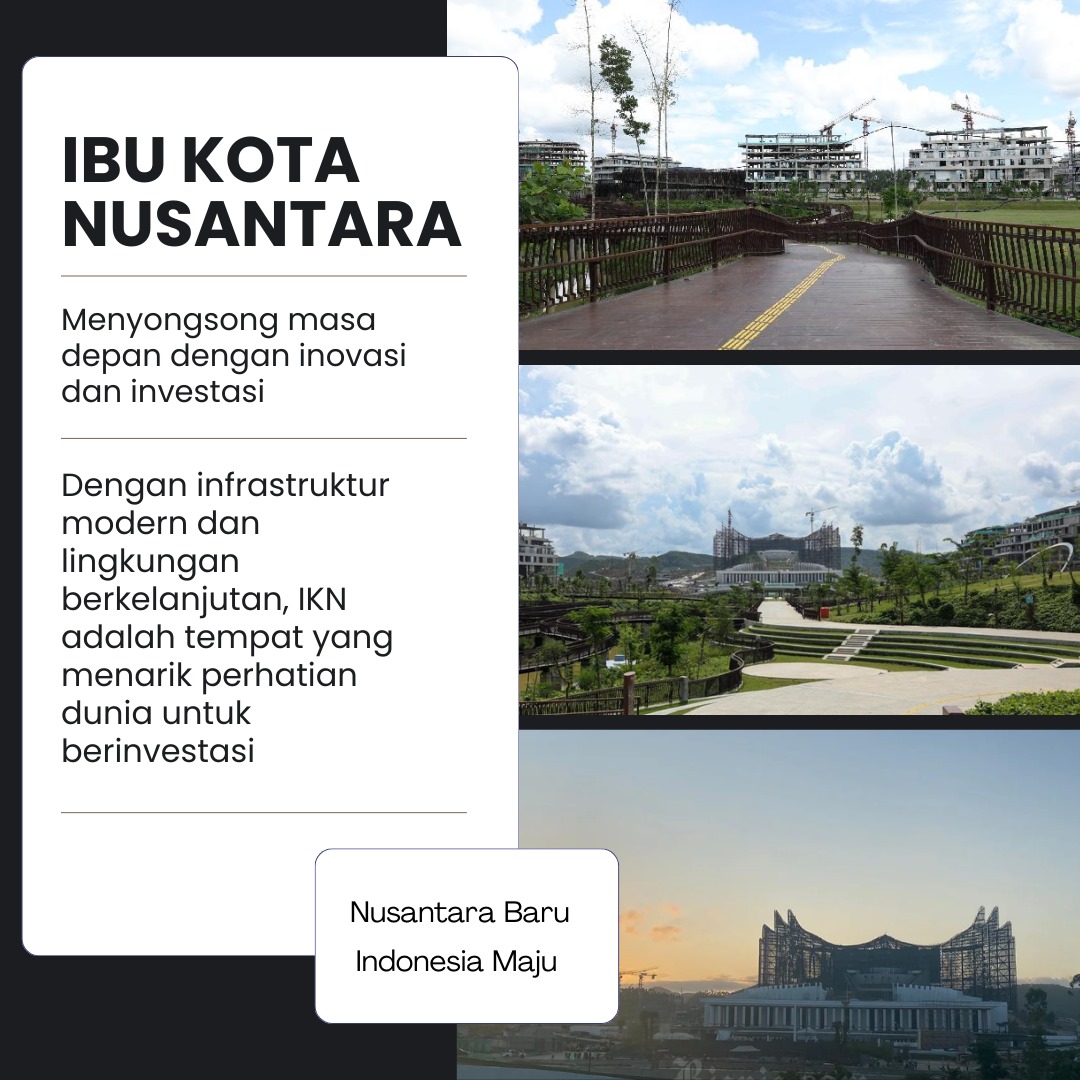 SharonMew3's tweet photo. Dukungan investasi asing menjadi kunci dalam mewujudkan visi IKN sebagai pusat pertumbuhan yang berkelanjutan dan modern. #IbuKotaNegaraNusantara #IKN #IKNNusantara #IndonesiaEmas2045 #SmartCity https://t.co/NMrzsJ7Ipf