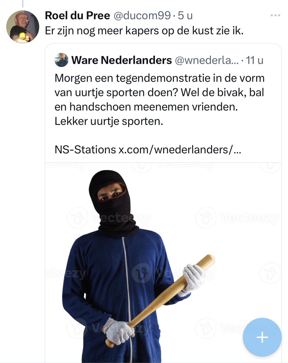 ashatenbroeke's tweet image. 717 mensen vinden het leuk als ik vanavond bij de sit-in in elkaar geslagen word. Er volgt een gesprek over door wie eigenlijk (‘een vriend van me vroeg dat ook al’) en hoe dan precies (‘met schoenen met stalen neuzen en spikes’). Wtf.