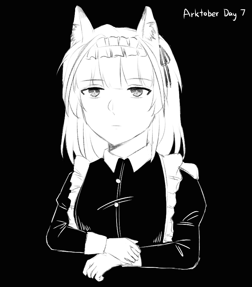 AineMizuiro's tweet photo. #Arktober Day 7: Maid 

OK-- I know-- 
but in term of servant, in WD, Kal disguising herself to maid!! (actually, it's nurse) 

And if you know, you know moment again 

Monalisit (I tried) https://t.co/hNT1CvTEXS