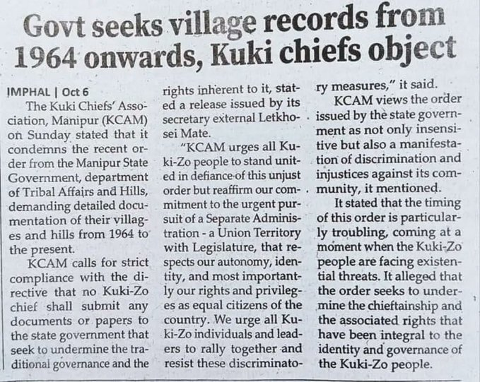 #Kuki #ILLEGALimmigrants are flooding in, illegally grabbing land, and now demanding a separate administration. The rapid spread of #Kuki villages is a blatant land grab, threatening local integrity. This must be stopped before it's too late! #Manipur 
#IllegalSettlements