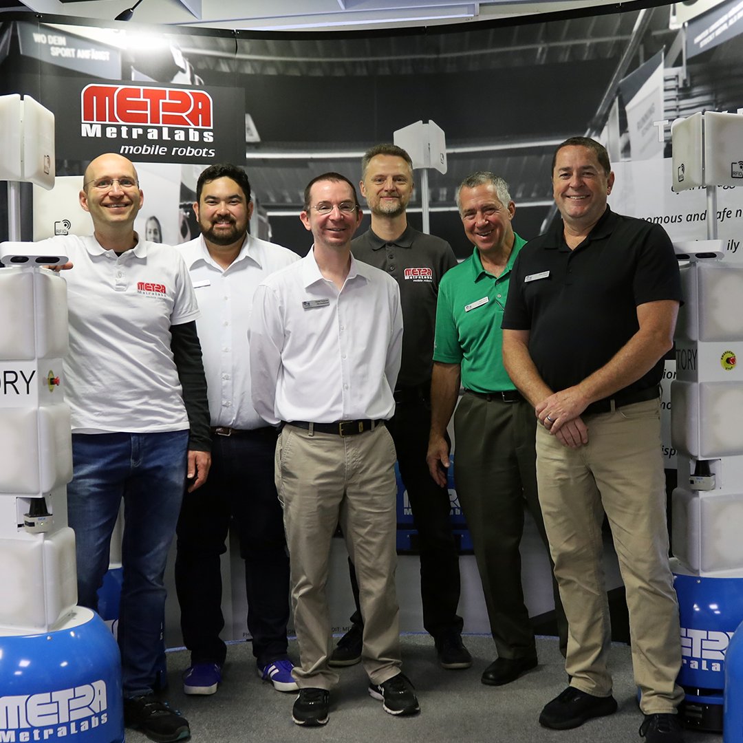 robots that inspire - for a delegation of Ilmenau's twin town Blue Ash. The town twinning exists since 2002 &amp; involves regular reciprocal visits by the respective delegations. In Sept., we had the opportunity to present some of our solutions for #retail and #industry to them.