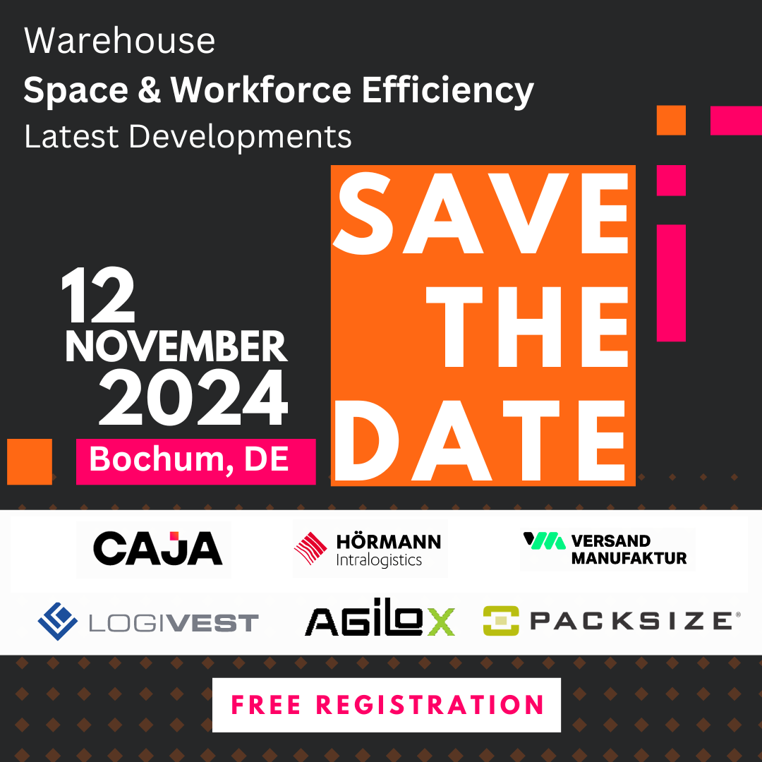 Caja Robotics (@cajarobotics) on Twitter photo Save the date!
Caja will host a free upcoming workshop on November 12 in Bochum, Germany on #optimizing real estate utilization & #automation processes to boost #intralogistics #efficiency.
<a href="/HoermannLog/">Hörmann Intralogistics</a> #AGILOX <a href="/Packsize/">Packsize</a> <a href="/Logivest/">Logivest GmbH</a> #Versandmanufaktur
futurize.cajarobotics.com/bochum-workshop
#3PL Save the date!
Caja will host a free upcoming workshop on November 12 in Bochum, Germany on #optimizing real estate utilization & #automation processes to boost #intralogistics #efficiency.
<a href="/HoermannLog/">Hörmann Intralogistics</a> #AGILOX <a href="/Packsize/">Packsize</a> <a href="/Logivest/">Logivest GmbH</a> #Versandmanufaktur
futurize.cajarobotics.com/bochum-workshop
#3PL