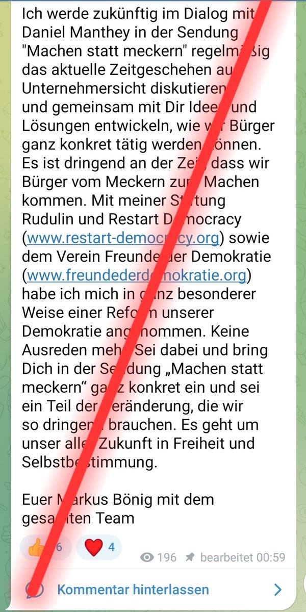 NimaTikken's tweet photo. Markus #Bönig will die Demokratie reformieren 🤡
#RestartDemocracy #DSA #FreundederDemokratie #Rudulin #TestExpress #MaskenfreiExpress #LiberationExpress https://t.co/mR0DTZ73qE