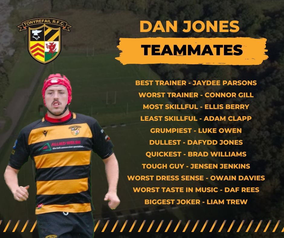 🖤 TRFC Teammates 🧡

Dan Jones gets to respond to previous weeks accusations, his actual response to Clappys music taste comments were not family friendly enough online 

Looks like we have a race on our hands Brad and Tom!

🖤🧡