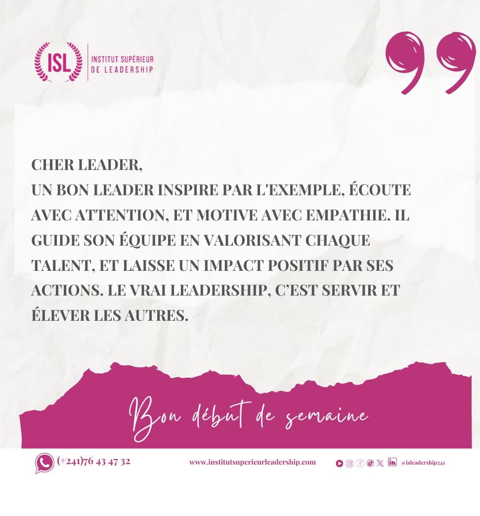 Institut Superieur de Leadership tweet media