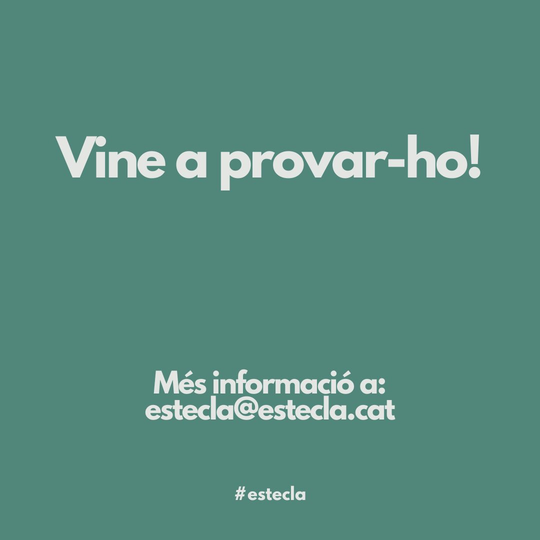 Esbart Santa Tecla (@estecla_tgn) on Twitter photo Ja ens hem recuperat de Santa Tecla! Comenem el curs de l’escola de dansa!
A partir del proper dia 9 d’octubre podeu venir a provar en els diferents grups i dies!
Per mes informació podeu escriure a estecla@estecla.cat
#estecla #tarragona #esbart #dansa Ja ens hem recuperat de Santa Tecla! Comenem el curs de l’escola de dansa!
A partir del proper dia 9 d’octubre podeu venir a provar en els diferents grups i dies!
Per mes informació podeu escriure a estecla@estecla.cat
#estecla #tarragona #esbart #dansa