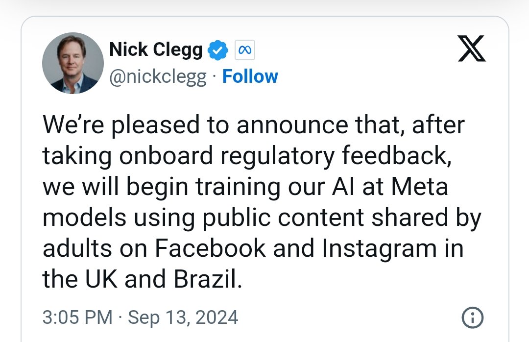 KroyVR's tweet image. Meta&apos;s global surveillance farm of all its users continues. It&apos;s not slowing down. Farming your data for its AI technology is the latest squeeze. UK users can opt out. Check your privacy settings.  #deletefacebook #deletemeta