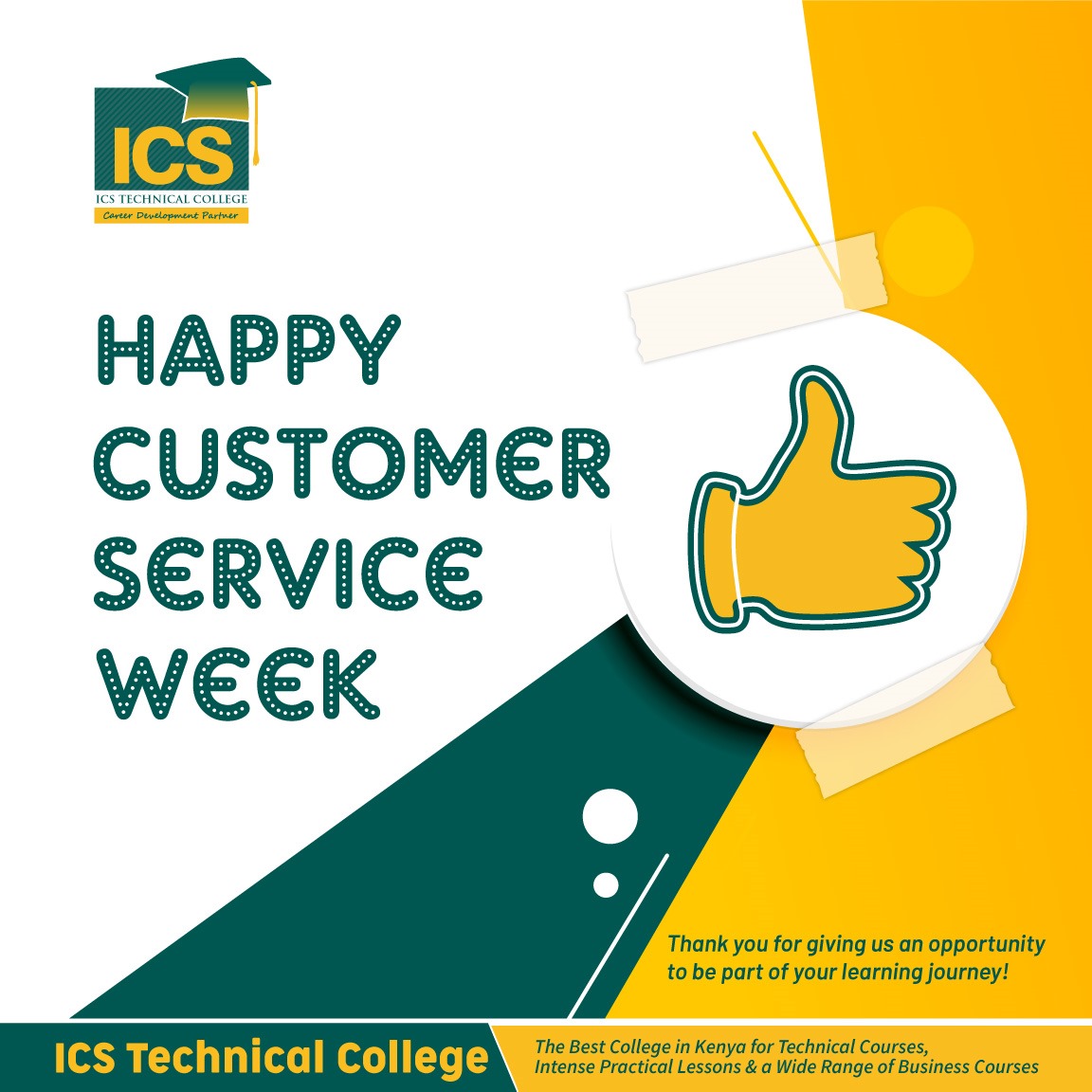ICSCollege's tweet photo. 𝐇𝐚𝐩𝐩𝐲 𝐂𝐮𝐬𝐭𝐨𝐦𝐞𝐫 𝐒𝐞𝐫𝐯𝐢𝐜𝐞 𝐖𝐞𝐞𝐤!
Service with Sass, Excellence with Class!
At ICS, we don't just help—you walk in with questions and walk out with solutions.
Happy Customer Service Week to the real MVPs—because excellence never goes out of style! https://t.co/eXgd1jre5x