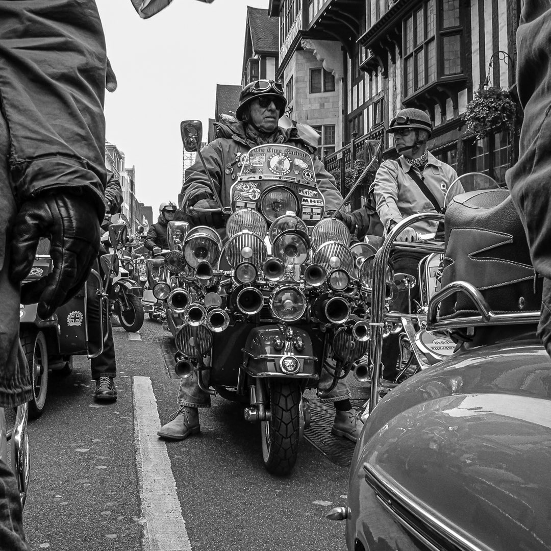 madmodsandacam1's tweet photo. #madmodsandacamera Still updating the Mad Mods website, next up is 2017 and the Buckingham Palace Scooter Run. #mods #subculture #scooterboys #britishsubculture #lambretta #vespa #modernists #blacknwhitephotography #picoftheday https://t.co/pPguuQ9dQb