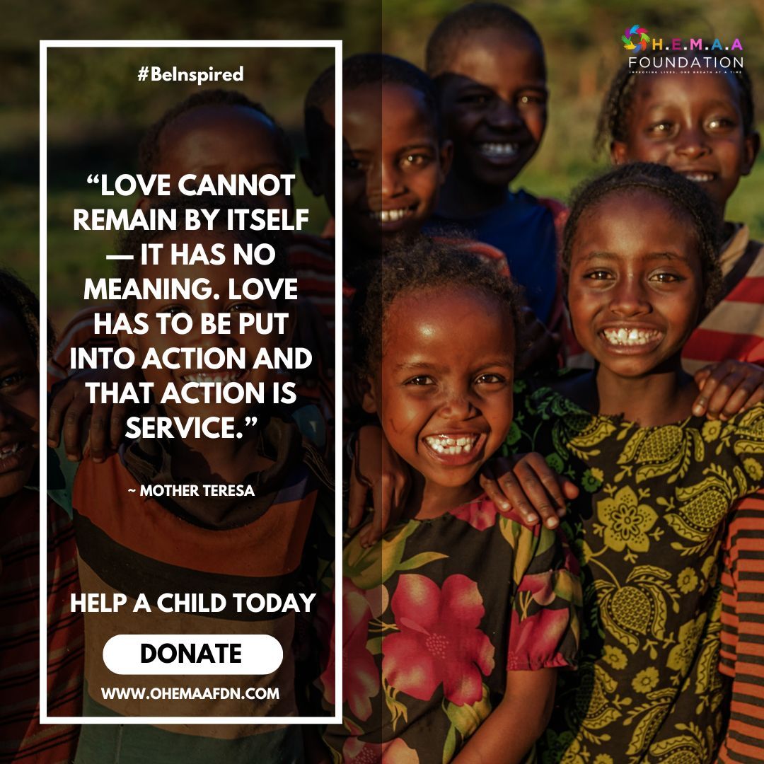 Love in action is service. Join us at Ohemaa Foundation as we work together to bring hope and smiles to the lives of children in need. Your support can make a world of difference. 💖 #BeInspired #LoveInAction #OhemaaFoundation #DonateToday