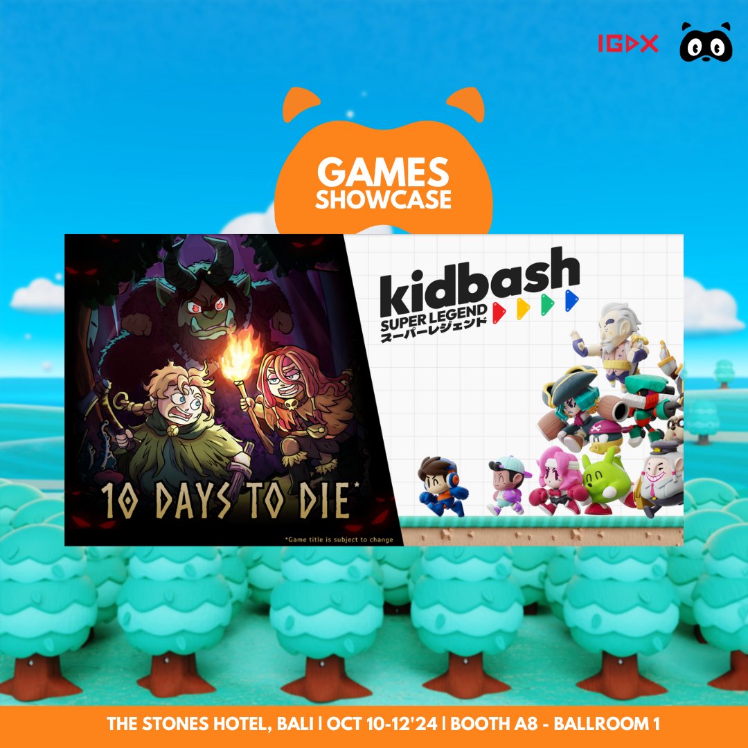 fatraccoondev's tweet photo. Howdy! 🖐️🦝

Fat Raccoon is going to IGDX 2024 on October 10-12!

We'll be showcasing:
🏃🏽‍♂️Kidbash: Super Legend
⚔️10 Days To Die

See you at IGDX!

#igdx #kidbash #kidbashsl #10daystodie #indiegame #gamedev #gaming #videogame #gamingcommunity https://t.co/KGevzsRGUb